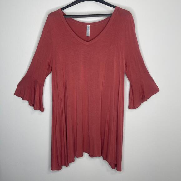 Paisley Grace women's medium dress simple knit swing orangey apricot mauve - Picture 9 of 14